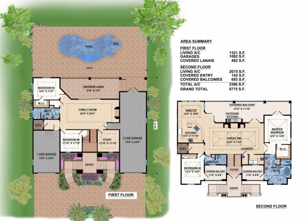 The Grand Bahama House Plan Naples Florida House Plans